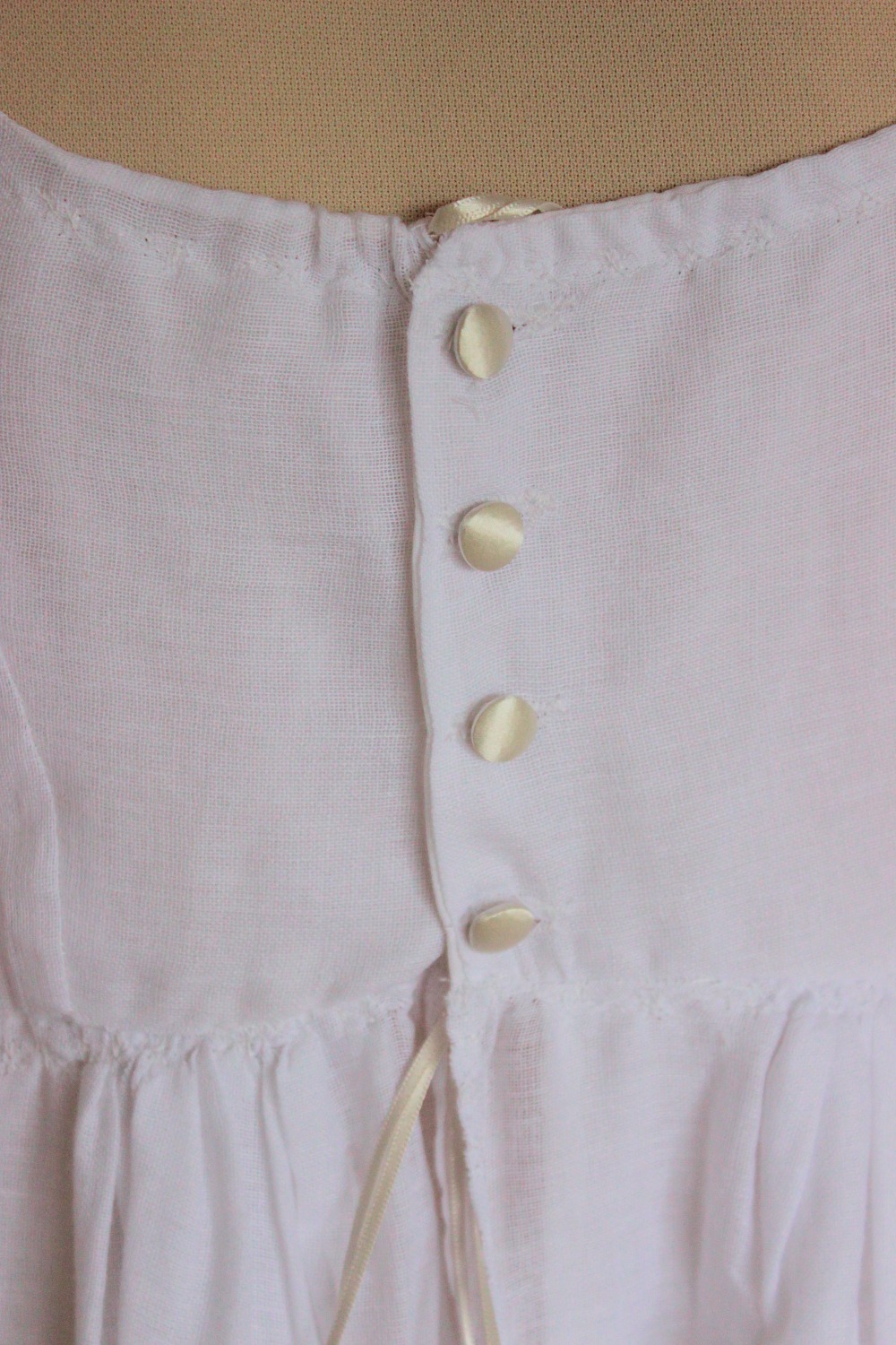 For Sale Made To Order Ladies Regency Jane Austen Elizabeth Bennet Cotton Muslin Gown Sizes 6 - 26 UK Sizing Image